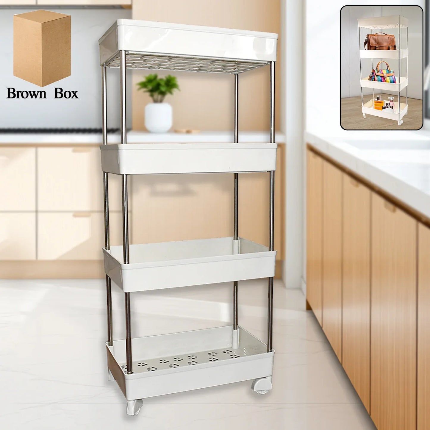 4 Layer Kitchen Rack For Holding And Placing Types Of Things - Zidbik