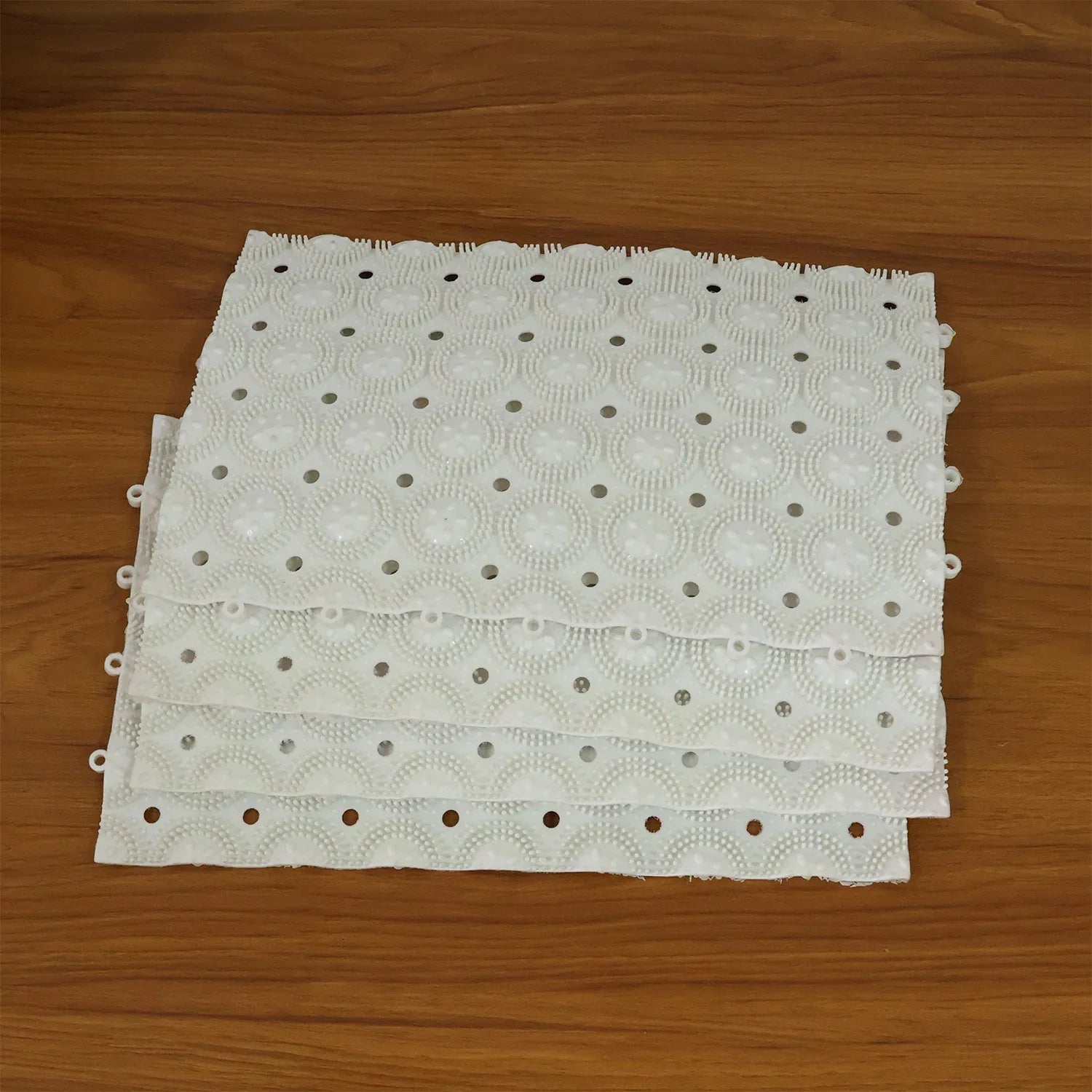 Anti-slip Bathroom Massage Mat With Suction Cups (33 21 Cm 4 Pc) - Zidbik