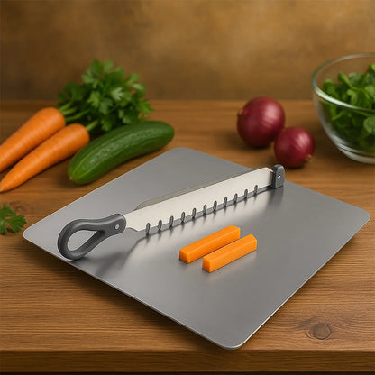 Supermom Stainless Steel Multifunctional Cut Chop Vegetable Slicer Tool (1 Pc) - Zidbik