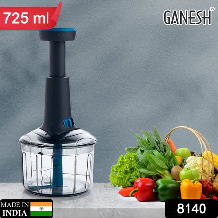 8140 Ganesh Bingo Lock-unlock Push Chopper ( 725ml ) - Zidbik