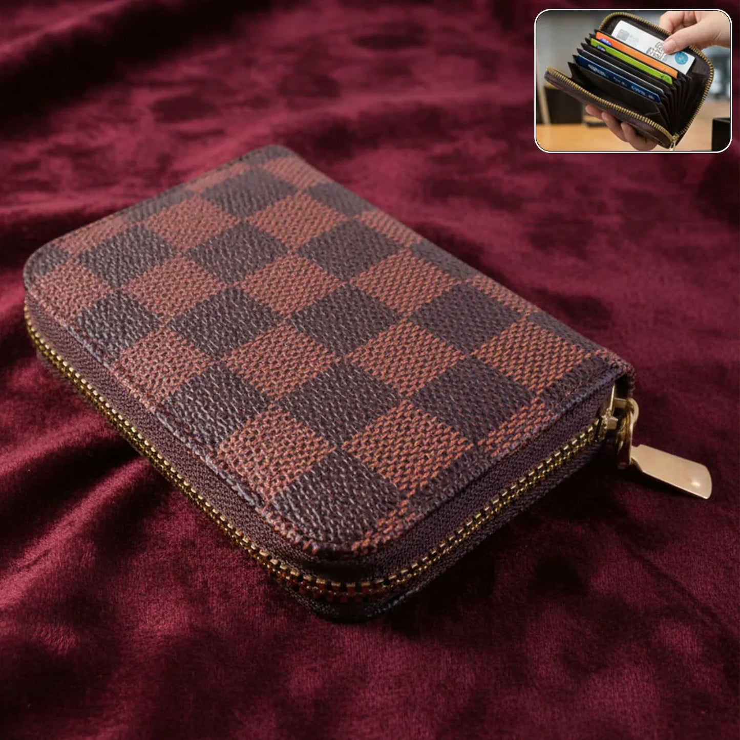 Zip Card Holder Wallet Multi Card Organizer Case (1 Pc) - Zidbik