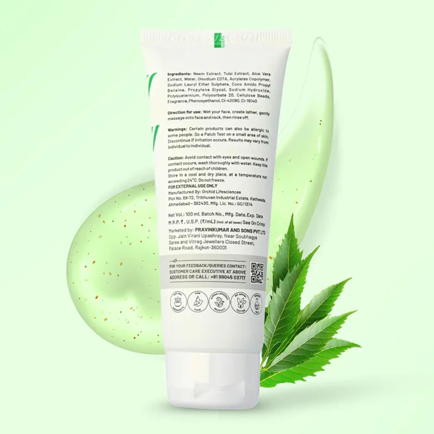 Zequz Neem Tulsi Face Wash - (1 Pc 100 Ml) - Zidbik