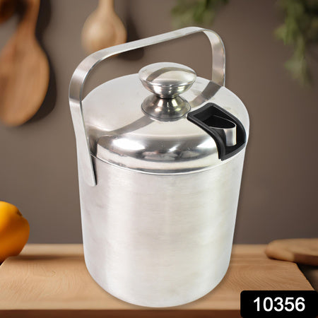 Stainless Steel Ice Buckets With Lid (1.3 Liters Approx) - Zidbik
