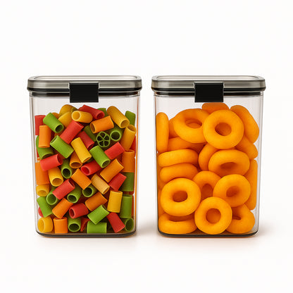 1200 Ml Airtight Lock  Lock Food Storage Container Set  2 Piece - Zidbik