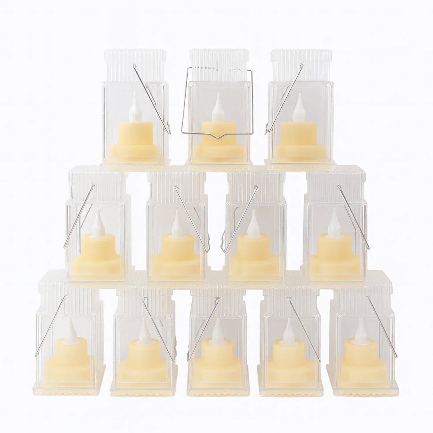 Set Of 12 Led Storm Lantern Decorative Lights - Zidbik