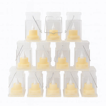 Set Of 12 Led Storm Lantern Decorative Lights - Zidbik