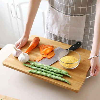 5793 Wooden Chopping Board Big Size Kitchen Chopping Board Household Cutting Board Knife Board Vegetable Cutting And Fruit Multi-purpose Steel Vs Wooden Sticky Board Cutting Board For Kitchen Use - Zidbik