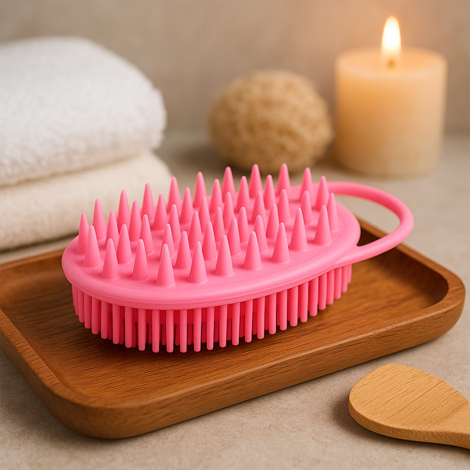 2-in-1 Silicone Soft Bristle Bath Brush - Zidbik