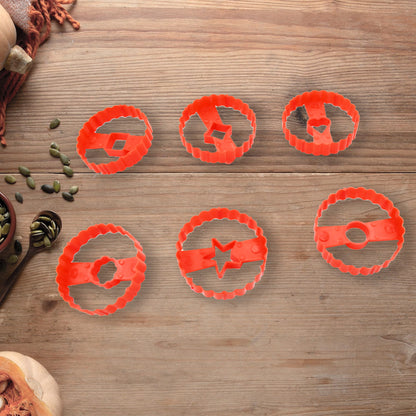 5978  Cookie Cutters Set Plastic Easter Biscuit Cutting Tool For Diy Cake Decoration Fondant Biscuit Cookie Pastry Sandwich (6 Pc Set ) - Zidbik