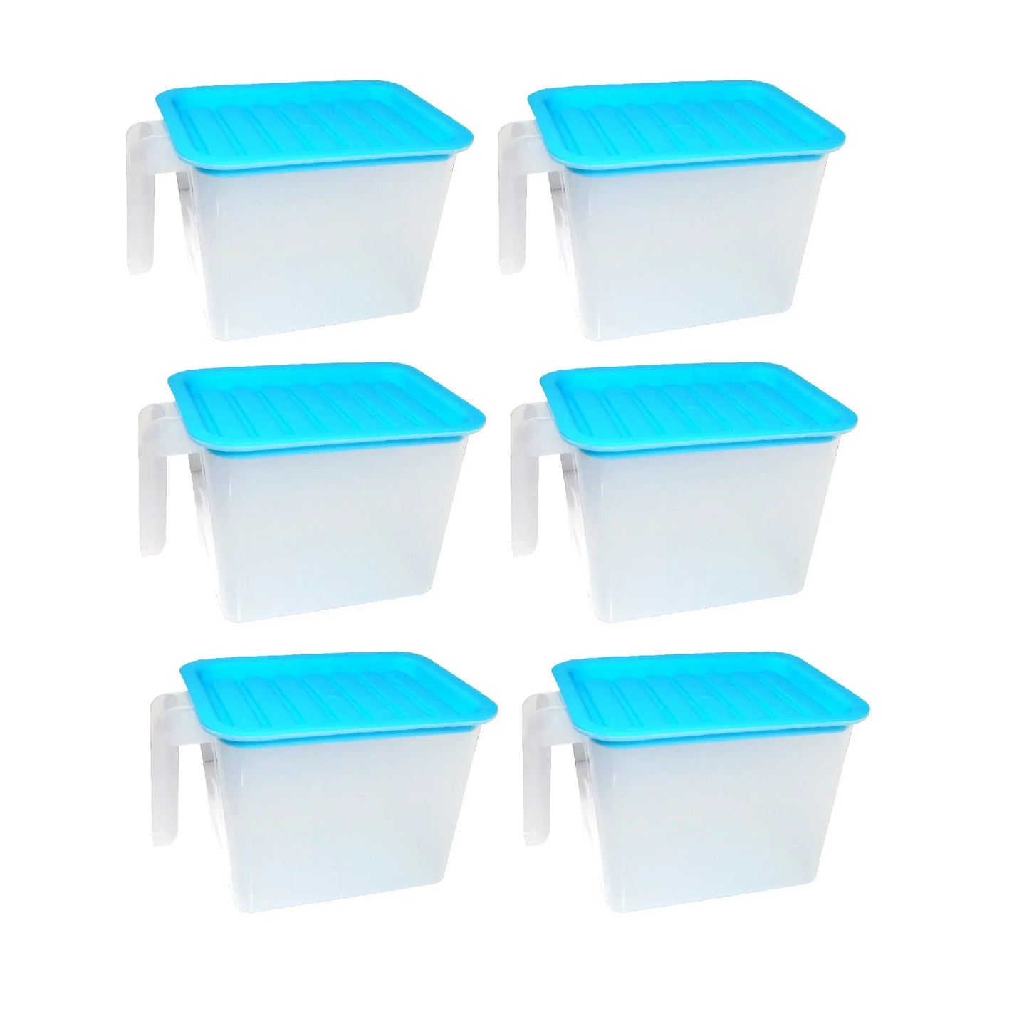 2454 Air Tight Unbreakable Big Size 1100 Ml Square Shape Kitchen Storage Container (Set Of 6) - Zidbik