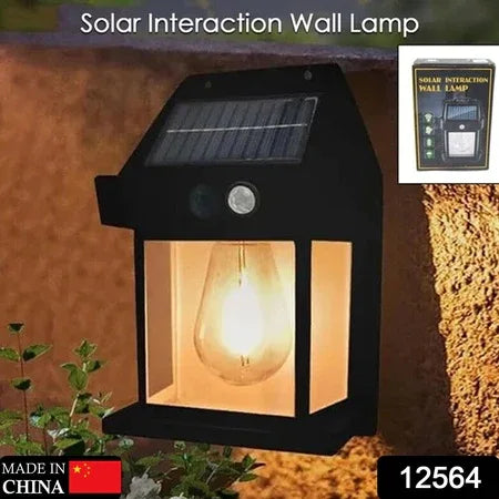9428 Solar Wall Lights Lamp Outdoor Wireless Dusk To Dawn Porch Lights Fixture Solar Wall Lantern With 3 Modes Motion Sensor Waterproof Exterior Lighting With Clear Panel (1 Pc ) - Zidbik