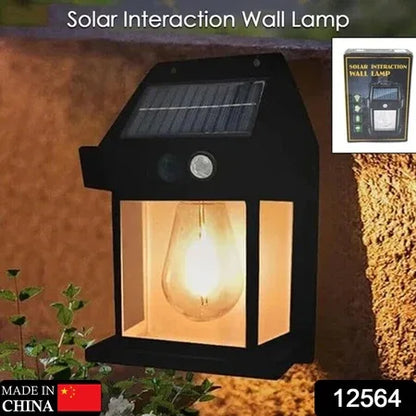 9428 Solar Wall Lights Lamp Outdoor Wireless Dusk To Dawn Porch Lights Fixture Solar Wall Lantern With 3 Modes Motion Sensor Waterproof Exterior Lighting With Clear Panel (1 Pc ) - Zidbik
