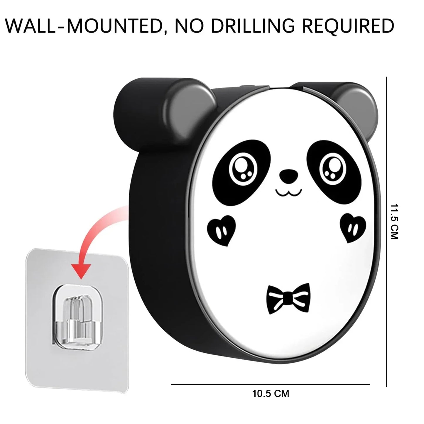 Plastic Cute Panda Soap Box Wall Mounted Flip-top Drain Soap Case (1 Pc) - Zidbik