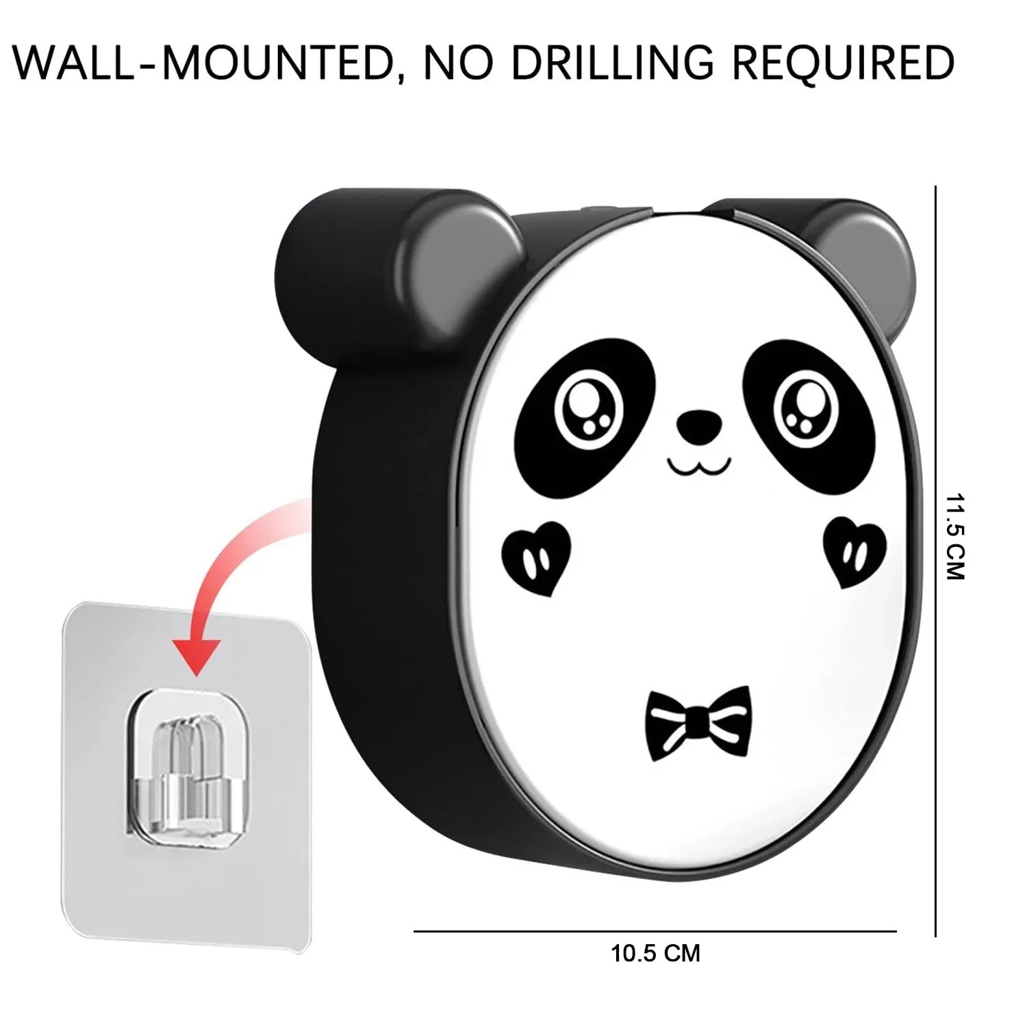 Plastic Cute Panda Soap Box Wall Mounted Flip-top Drain Soap Case (1 Pc) - Zidbik