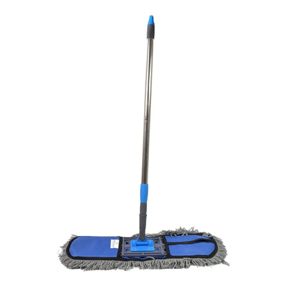 Wet And Dry Cotton Pad Floor Mop With Long Aluminium Handle (1 Pc Large) - Zidbik