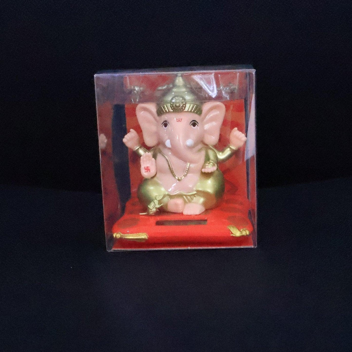 Decorative Medium Lord Ganesh Idol Decorative Statue With Solar-powered Base (1 Pc) - Zidbik