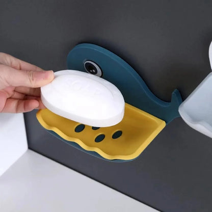 4044 Fish Shape Double Layer Adhesive Waterproof Wall Mounted Soap Bar Holder Stand Rack For Bathroom Shower Wall Kitchen - Zidbik