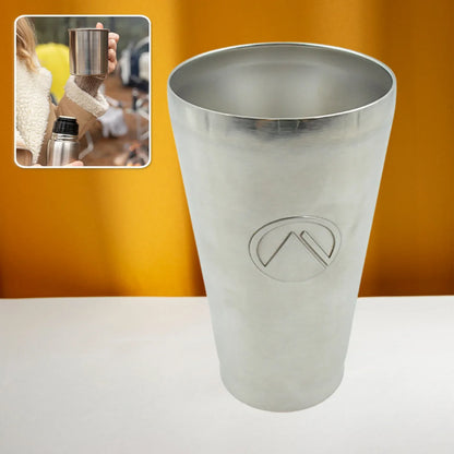 5780 Stainless Steel Vacuum Insulated Travel Mug Glass Reusable Water Glassserving Unbreakable Drinking Glasses Plain Design For Everyday Use Drinks Water Tea Mug Outdoor Home Office (1 Pc) - Zidbik