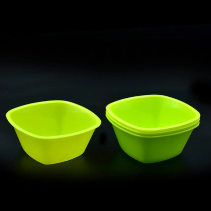 2427 Square Plastic Bowl For Serving Food (Pack Of 4) - Zidbik