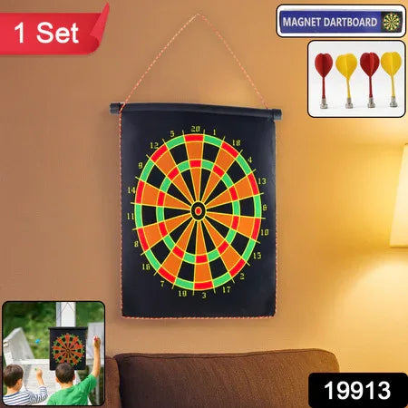 Magnetic Roll-up Dartboard Game - (12-inch Set) - Zidbik