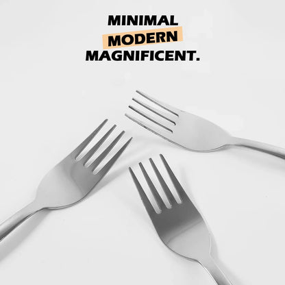 Premium Stainless Steel Dinner Fork - (3 Pc Set) - Zidbik