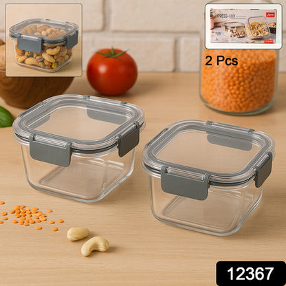 Apex Press N Lock Airtight Food Storage Container Set (2pc450ml) Approx - Zidbik