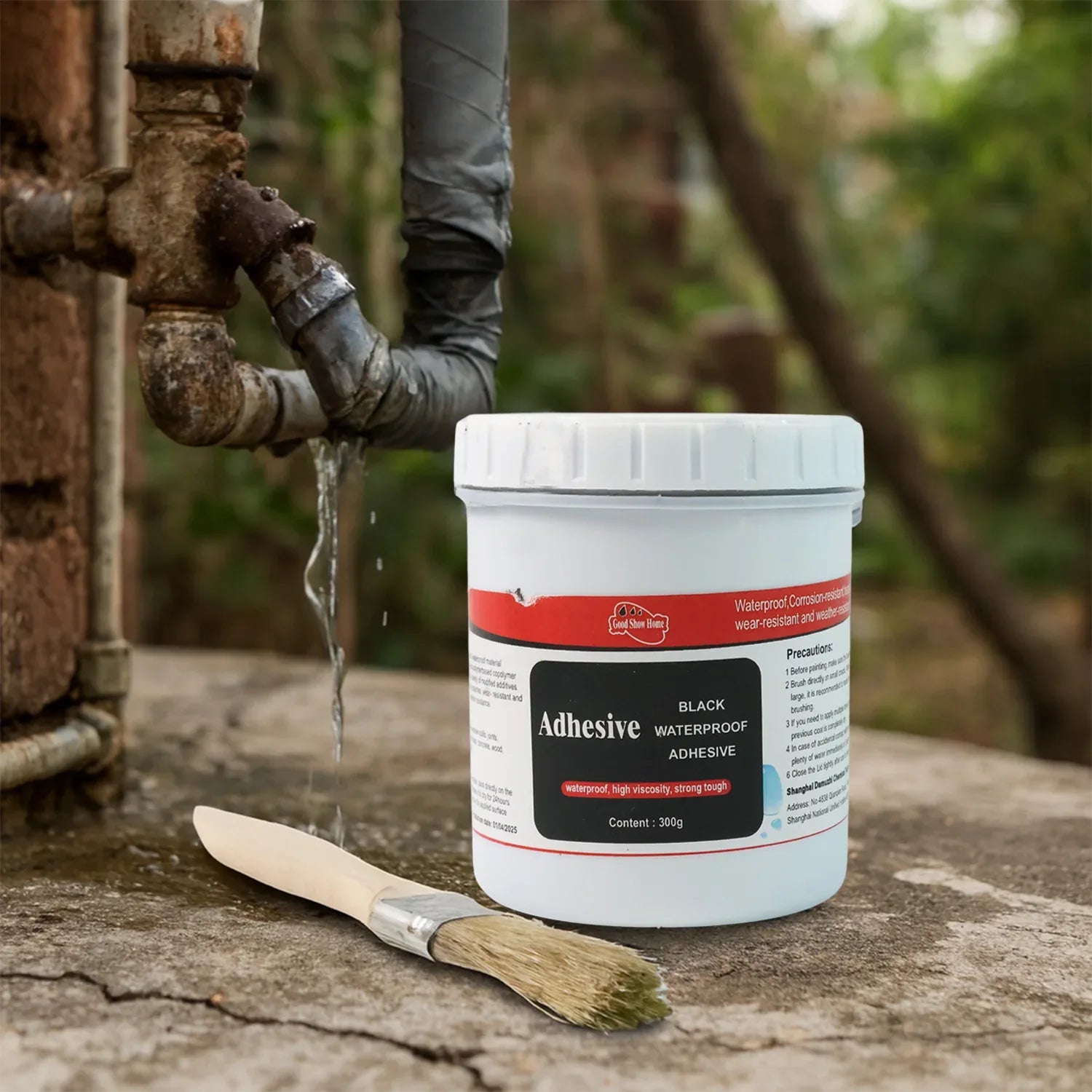 Black Waterproof Adhesive Paste 300 Gm - (Set) - Zidbik