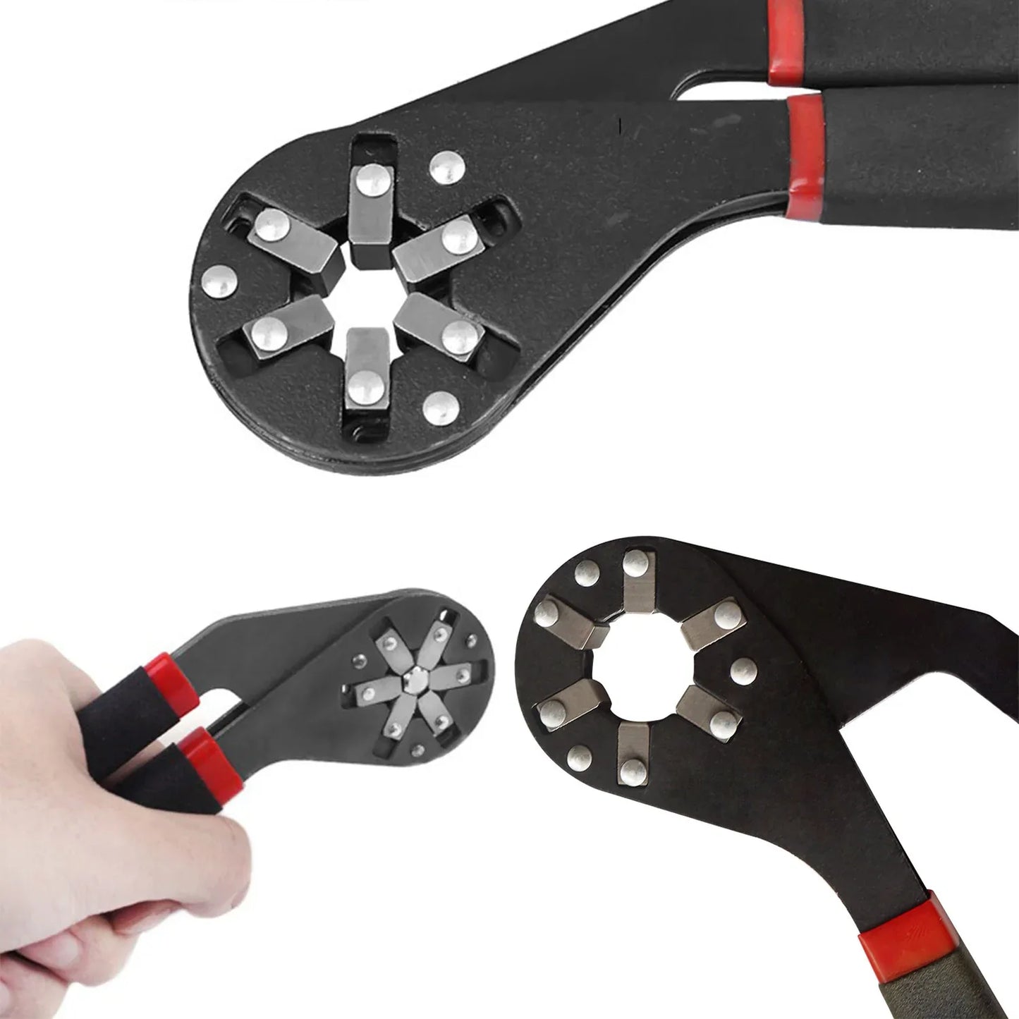 9062 Multi-function Hexagon Universal Wrench Adjustable Bionic Plier Spanner Repair Hand Tool (Small) Single Sided Bionic Wrench Household Repairing Wrench Hand Tool - Zidbik