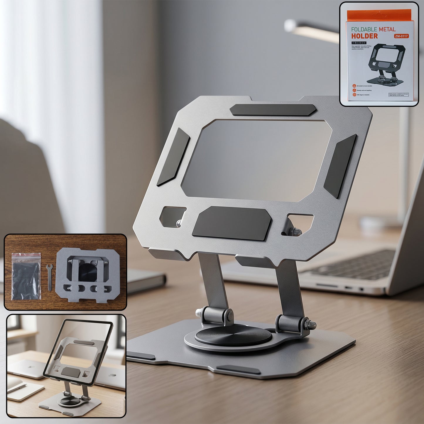 Foldable Metal Phone  Tablet Stand Holder (1 Set)