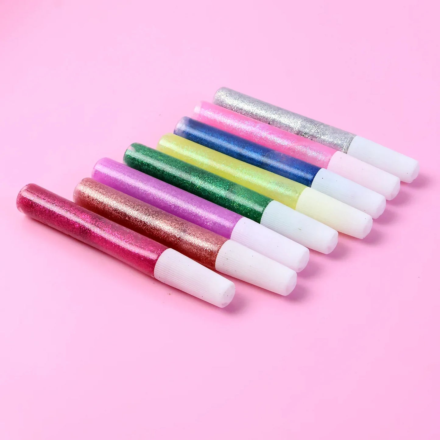 Diy Multi-color Glitter Craft Glue Pen Set (10ml 8 Pc) - Zidbik