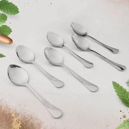 Supermom Stainless Steel Dining Spoons (6 Pc Set) - Zidbik