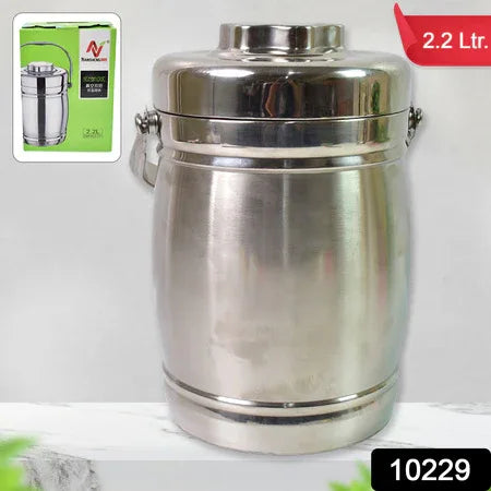Stainless Steel Lunch Box Insulated Lunch Box Double Vacuumlayer (2.2 Ltr.) - Zidbik