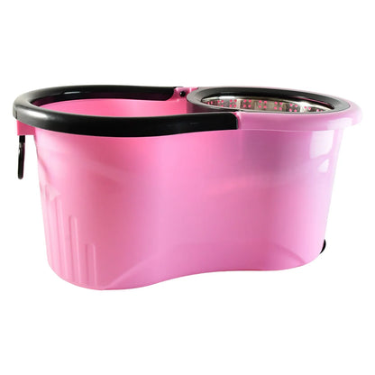 4942 Quick Spin Mop With Steel Spin Bucket Floor Cleaning Easy Wheels Big Bucket Floor Cleaning Mop With Bucket - Zidbik