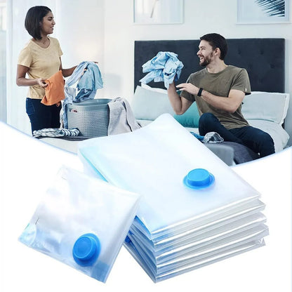 17826 Vacuum Storage Bags With Suction Pump Shirt Clips - Vacuum Bags - Big Capacity Vacuum Seal Bags For Travel Clothes Blankets Pillows Compression Bags Space Saver Vacuum Storage Bags (5 Pcs Set) - Zidbik