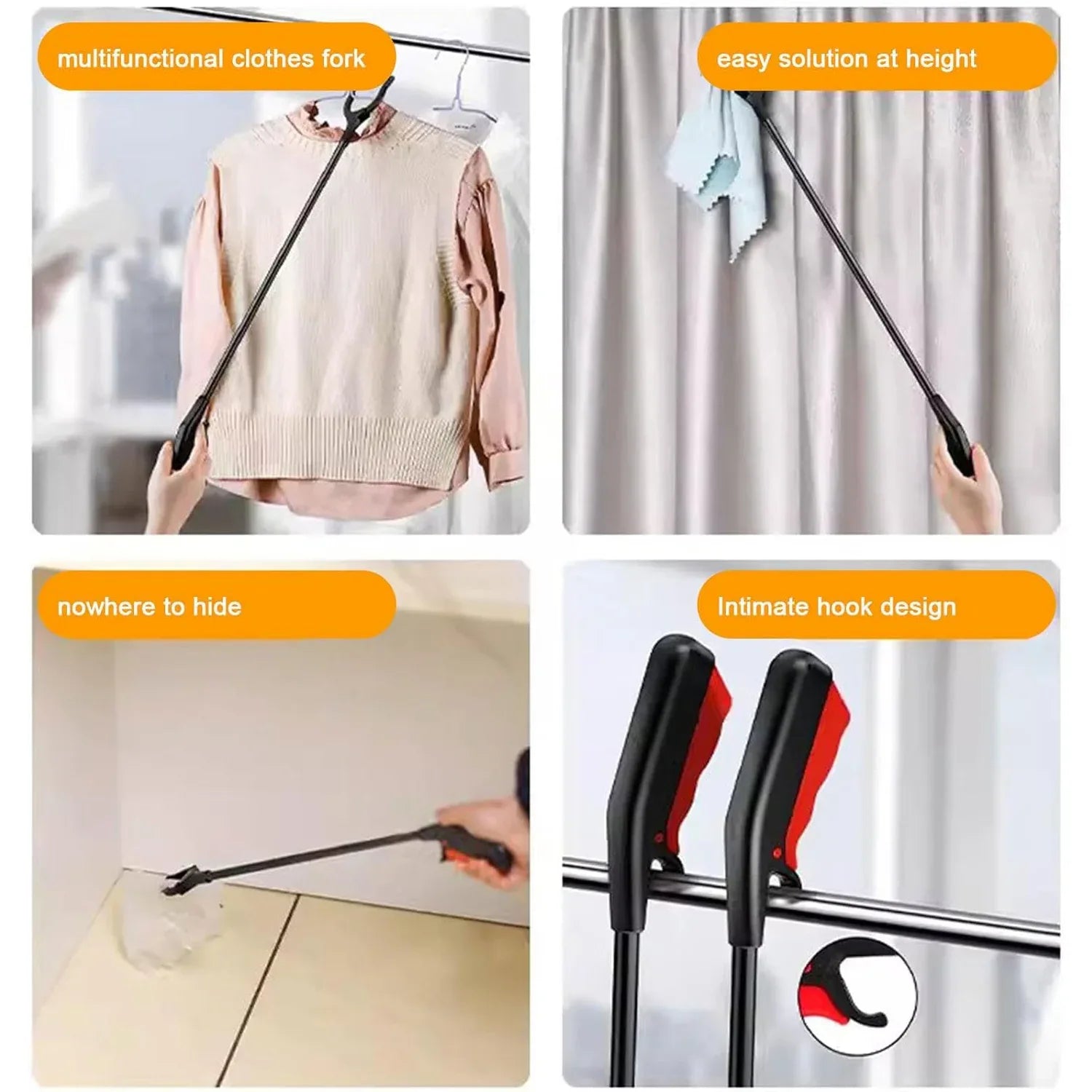Tool Pick Up Stick For Elderly Robust Gripping Tool For Outdoor Cleaning (1 Pc Big) - Zidbik