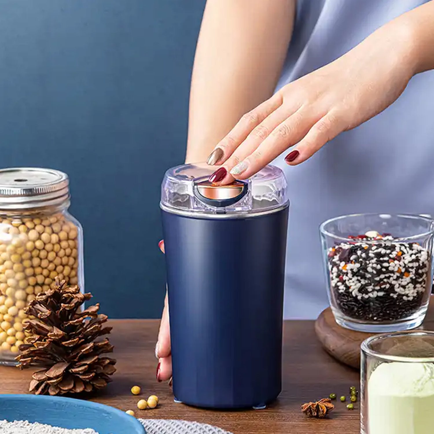5324 Mini Mixer Small Blander Power Full Mini Grinder Electric Coffee Bean Grinder Grinder Machine Portable Grinder For Home And Office. - Zidbik
