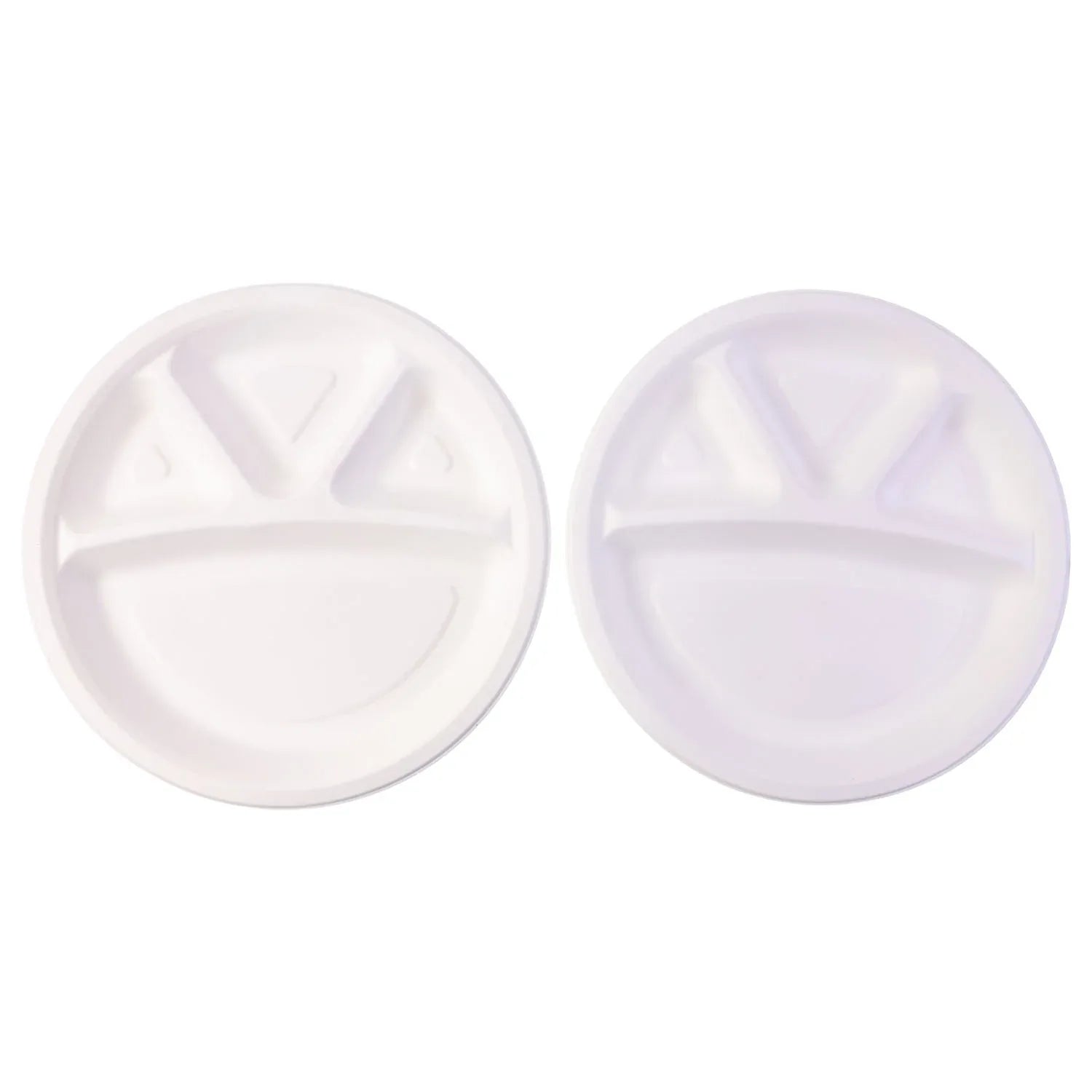 Vegnar 4 Compartment Disposable Food Serving Plate Set (10 Pc) - Zidbik