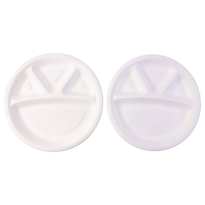 Vegnar 4 Compartment Disposable Food Serving Plate Set (10 Pc) - Zidbik