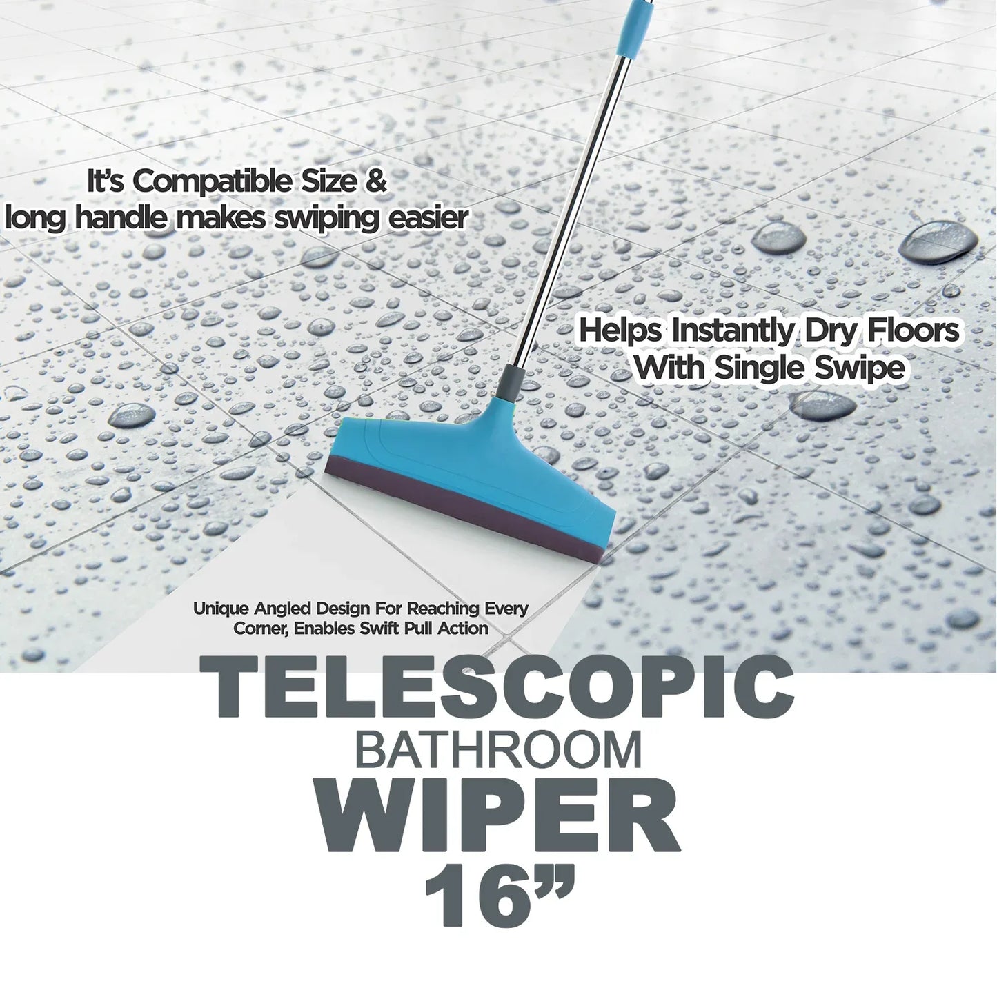 8709a Adjustable Bathroomfloor Stainless Steel Rod Wiper - Zidbik
