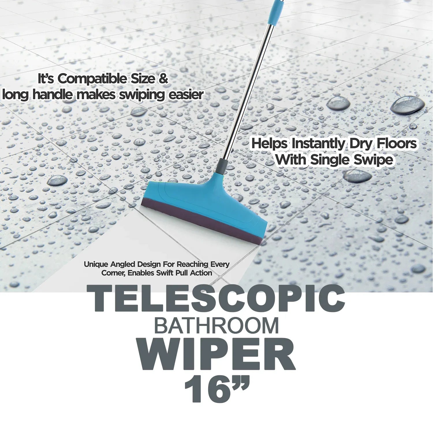 8709a Adjustable Bathroomfloor Stainless Steel Rod Wiper - Zidbik