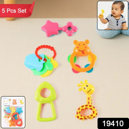 Plastic Baby Rattle Toys 5 Pcs Set - Zidbik