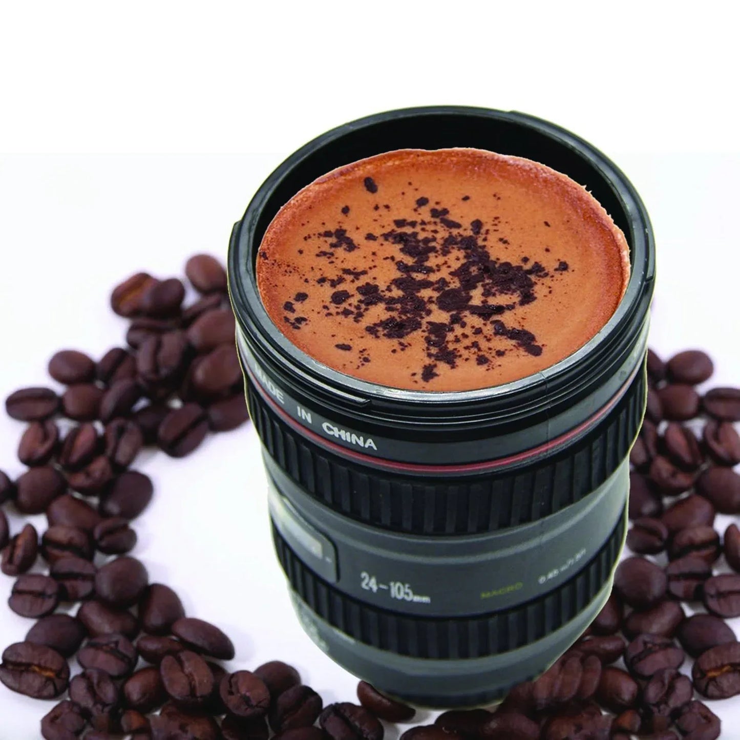 4763 Plastic Camera Lens Stainless Steel Coffee Mug - Zidbik