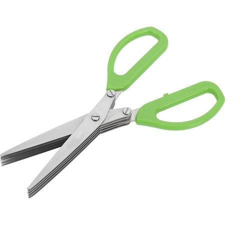 1563 Multifunction Vegetable Stainless Steel Herbs Scissor With 5 Blades - Zidbik