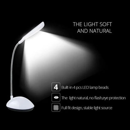 0255a Fashion Wind Led Desk Light Led Lamps Button Control Portable Flexible Neck Eye-caring Table Reading Lights For Readingrelaxationbedtime - Zidbik