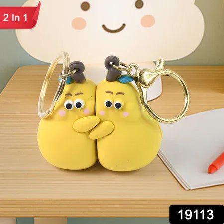 2-in-1 Cute Cartoon Couple Keychain - Zidbik