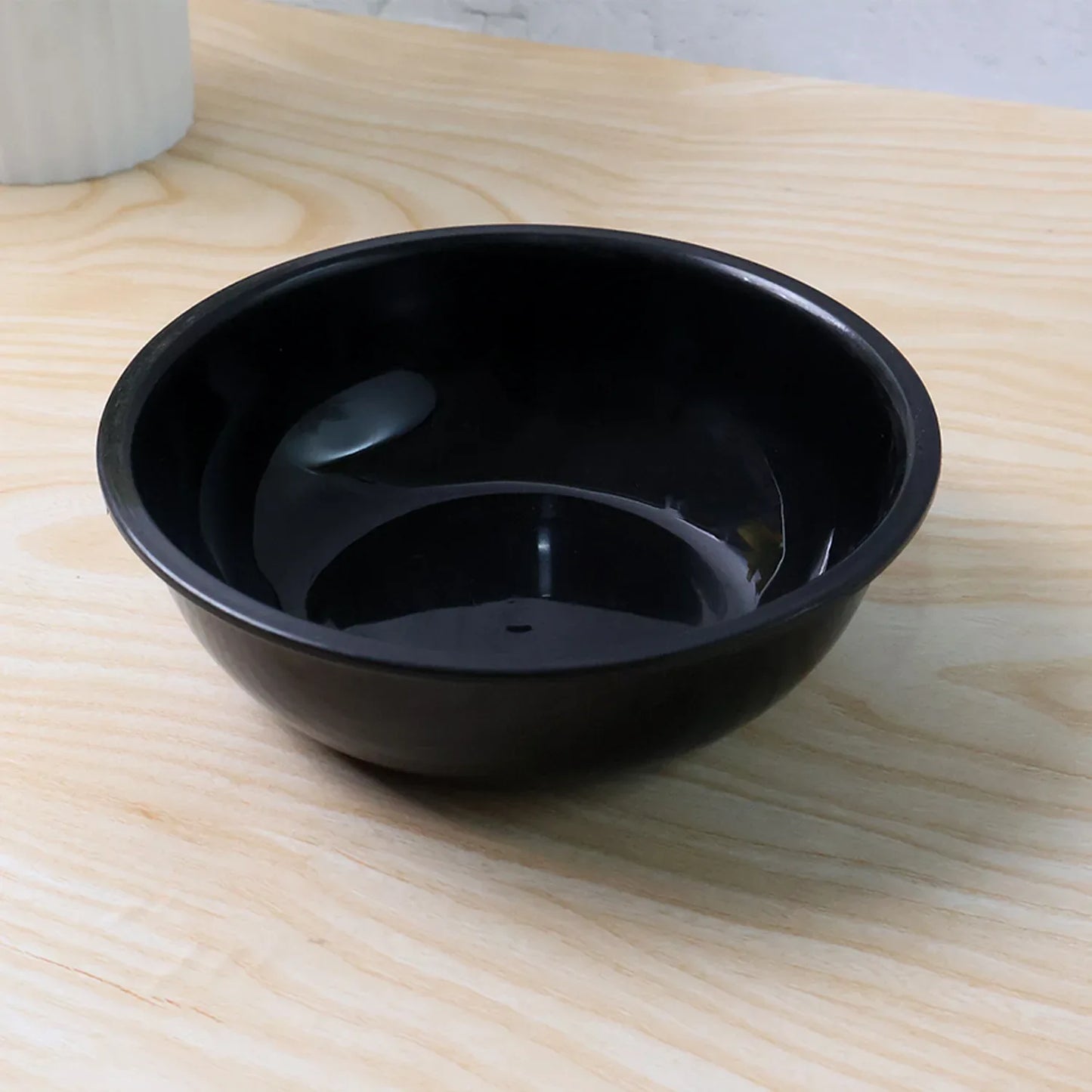 Plastic 6 Inch Black Round Deep Serving Bowl (1 Pc) - Zidbik