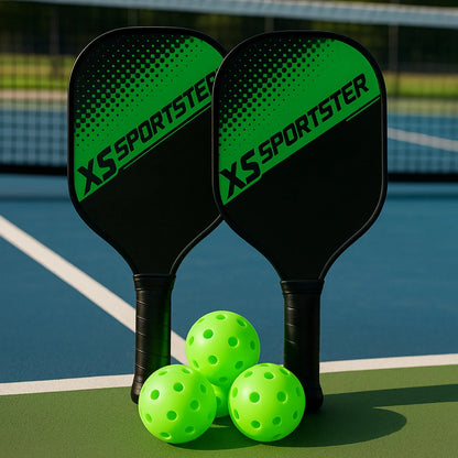 Professional Outdoor Pickleball Paddle And Ball (1 Set) - Zidbik