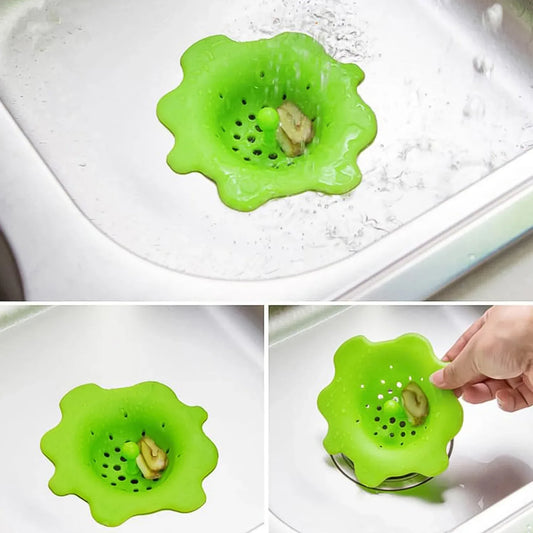 Flexible Silicone Sink Strainer Drain Hair Catcher - Zidbik