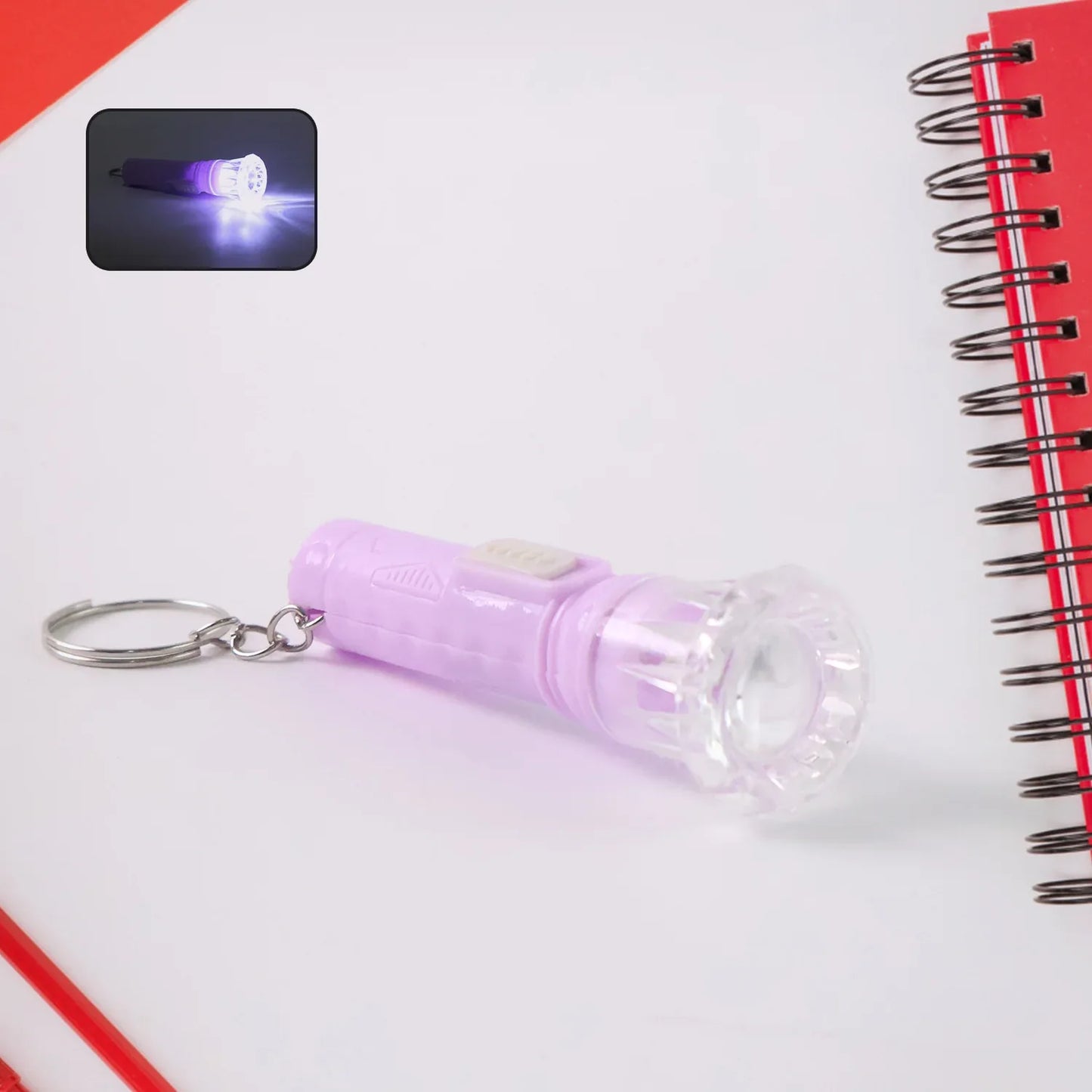 Mini Led Flashlight Keychain Torch (Mix Color 1 Pc) - Zidbik