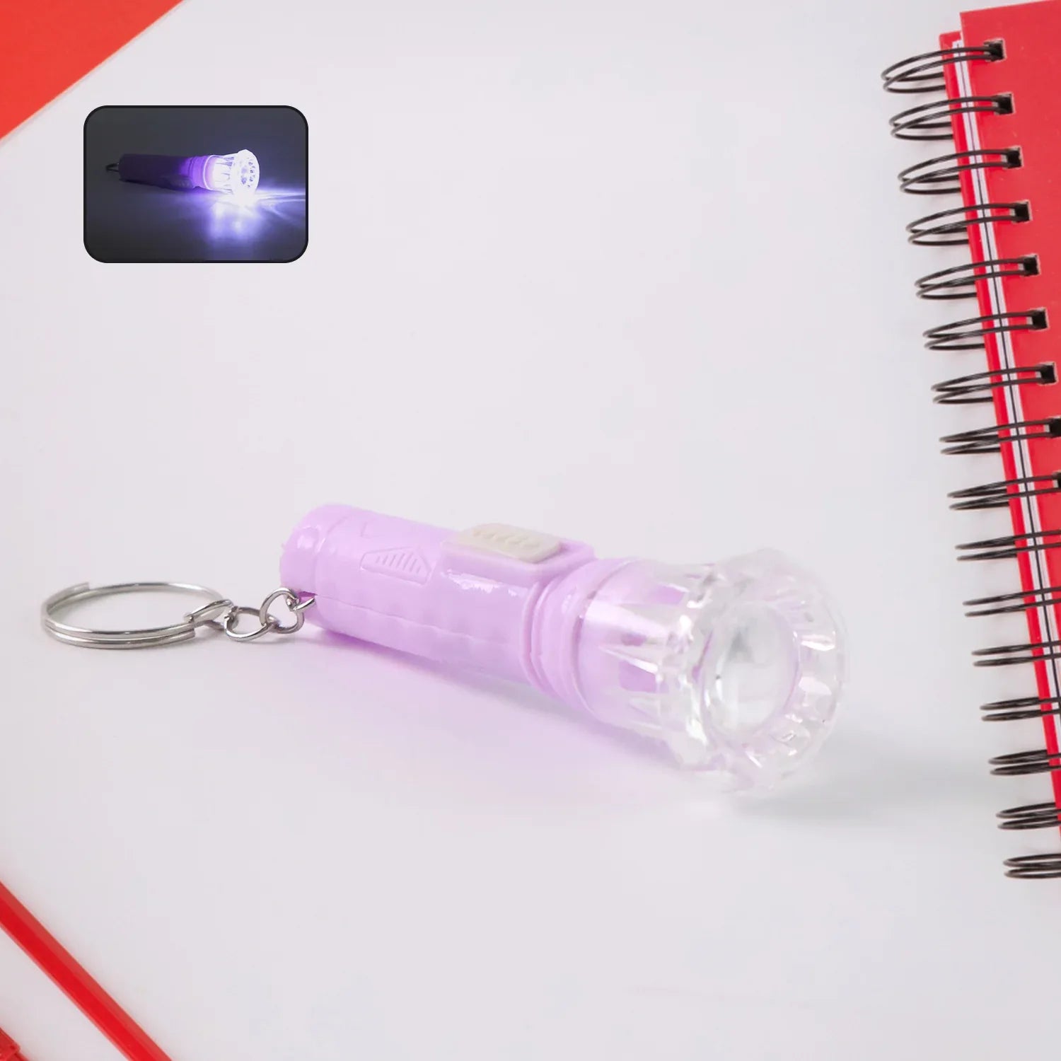 Mini Led Flashlight Keychain Torch (Mix Color 1 Pc) - Zidbik